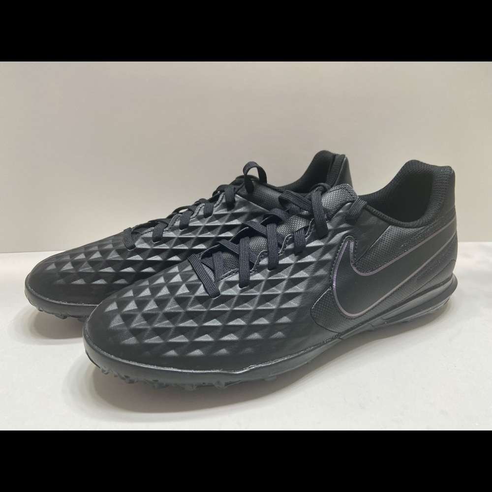 NEW Nike Tiempo Legend8 Club Turf Leather Soccer Shoes Black Size 9
